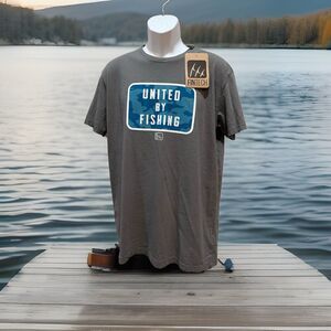 NWT Men's Fintech Performance Fishing T-Shirt UNITED BY FISHING L